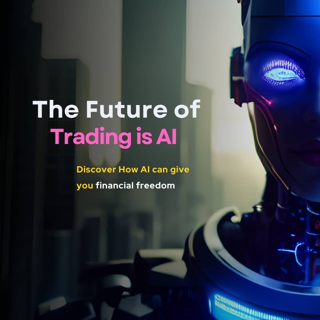 A futuristic image of a robot or AI analyzing complex financial data on a holographic screen.